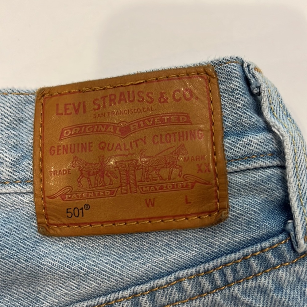 Levi's 501 Slouch jean Short Slouch Around size W25 - Picture 6 of 12
